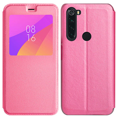 Funda de Cuero Cartera con Soporte Carcasa T11 para Xiaomi Redmi Note 8 Rosa