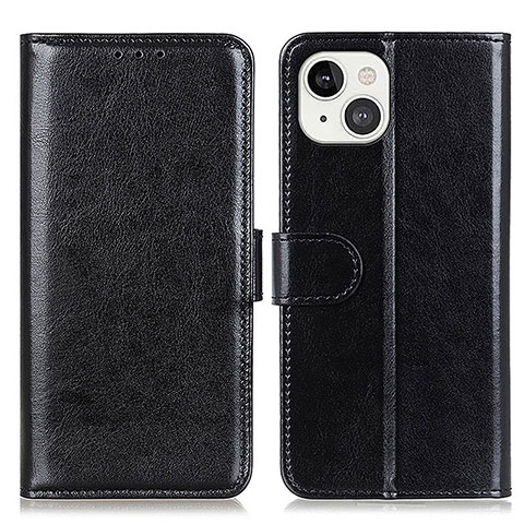 Funda de Cuero Cartera con Soporte Carcasa T12 para Apple iPhone 13 Negro