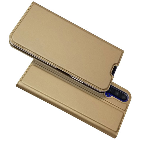 Funda de Cuero Cartera con Soporte Carcasa T12 para Huawei Honor 20S Oro