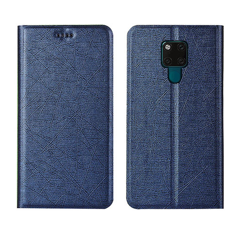 Funda de Cuero Cartera con Soporte Carcasa T12 para Huawei Mate 20 X 5G Azul