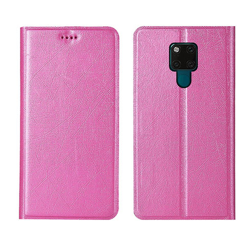 Funda de Cuero Cartera con Soporte Carcasa T12 para Huawei Mate 20 X 5G Rosa