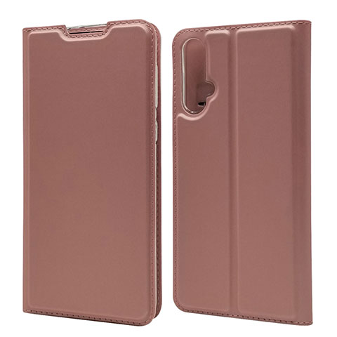 Funda de Cuero Cartera con Soporte Carcasa T12 para Huawei Nova 5 Pro Oro Rosa