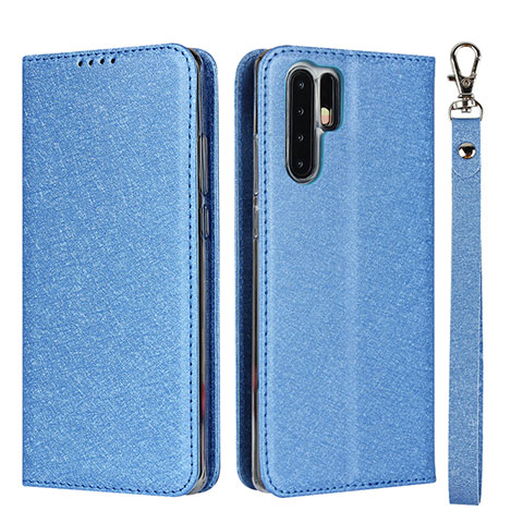 Funda de Cuero Cartera con Soporte Carcasa T12 para Huawei P30 Pro New Edition Azul