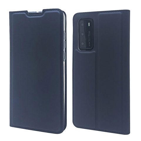 Funda de Cuero Cartera con Soporte Carcasa T12 para Huawei P40 Azul