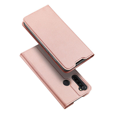 Funda de Cuero Cartera con Soporte Carcasa T12 para Xiaomi Redmi Note 8 (2021) Oro Rosa