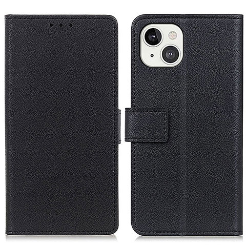 Funda de Cuero Cartera con Soporte Carcasa T14 para Apple iPhone 15 Negro