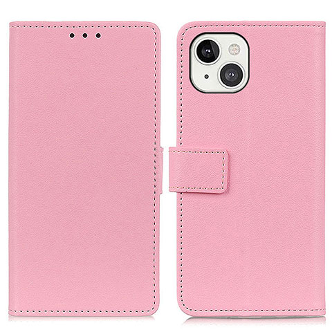 Funda de Cuero Cartera con Soporte Carcasa T14 para Apple iPhone 15 Rosa