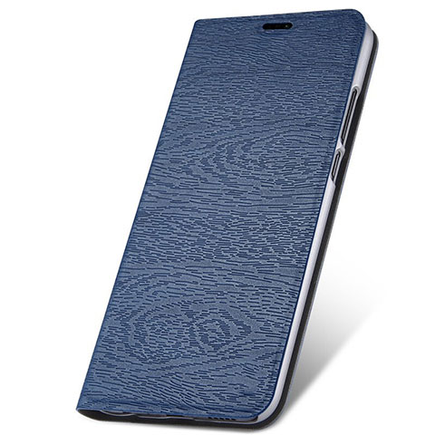 Funda de Cuero Cartera con Soporte Carcasa T14 para Huawei Nova 5 Azul