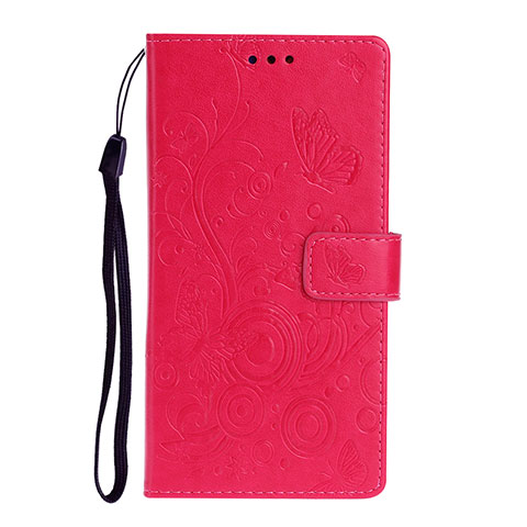 Funda de Cuero Cartera con Soporte Carcasa T14 para Huawei P40 Rojo