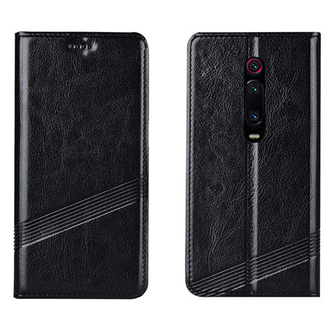 Funda de Cuero Cartera con Soporte Carcasa T14 para Xiaomi Mi 9T Negro