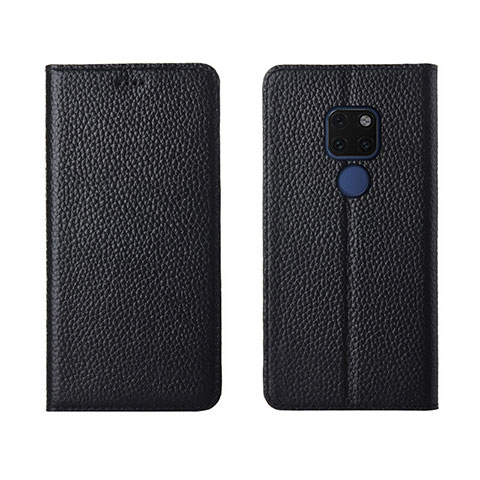 Funda de Cuero Cartera con Soporte Carcasa T15 para Huawei Mate 20 Negro