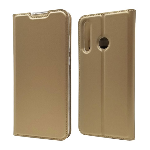 Funda de Cuero Cartera con Soporte Carcasa T15 para Huawei P Smart+ Plus (2019) Oro