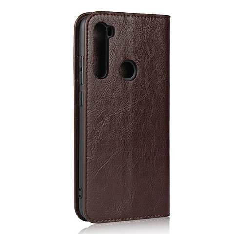 Funda de Cuero Cartera con Soporte Carcasa T15 para Xiaomi Redmi Note 8 (2021) Marron