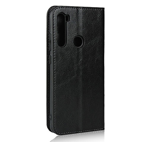 Funda de Cuero Cartera con Soporte Carcasa T15 para Xiaomi Redmi Note 8 (2021) Negro