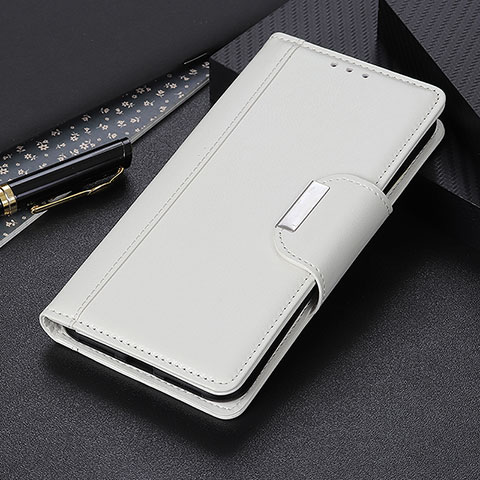 Funda de Cuero Cartera con Soporte Carcasa T16 para Apple iPhone 13 Blanco