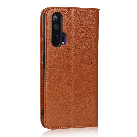 Funda de Cuero Cartera con Soporte Carcasa T16 para Huawei Honor 20 Pro Naranja