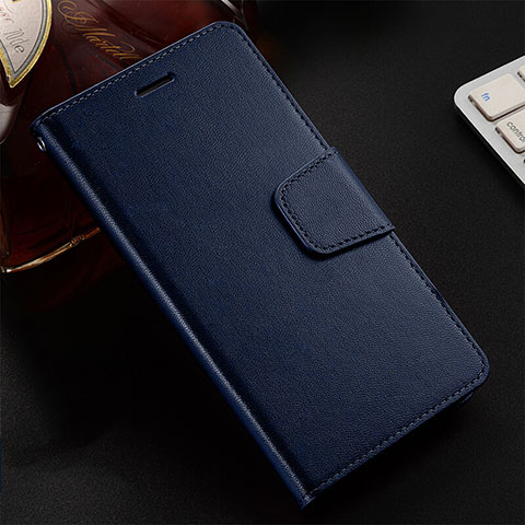 Funda de Cuero Cartera con Soporte Carcasa T16 para Huawei Honor V20 Azul