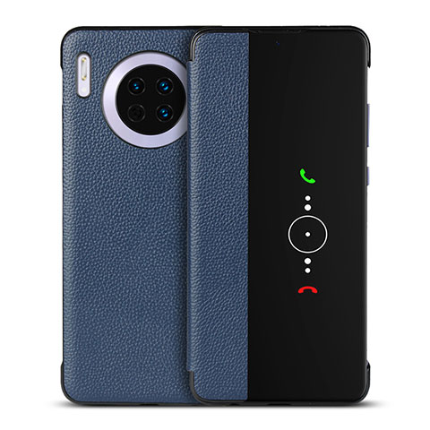 Funda de Cuero Cartera con Soporte Carcasa T16 para Huawei Mate 30 5G Azul