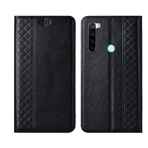 Funda de Cuero Cartera con Soporte Carcasa T16 para Xiaomi Redmi Note 8 Negro