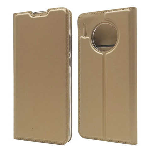 Funda de Cuero Cartera con Soporte Carcasa T17 para Huawei Mate 30 Pro Oro