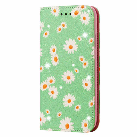 Funda de Cuero Cartera con Soporte Carcasa T17 para Huawei P Smart (2020) Verde