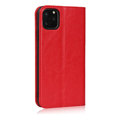 Funda de Cuero Cartera con Soporte Carcasa T18 para Apple iPhone 11 Pro Max Rojo