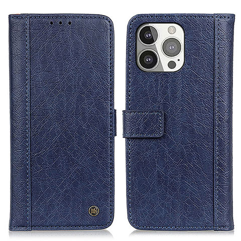 Funda de Cuero Cartera con Soporte Carcasa T18 para Apple iPhone 14 Pro Max Azul