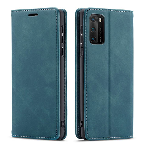 Funda de Cuero Cartera con Soporte Carcasa T18 para Huawei P40 Verde