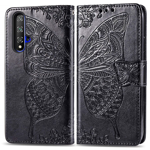 Funda de Cuero Cartera con Soporte Carcasa T19 para Huawei Honor 20S Negro