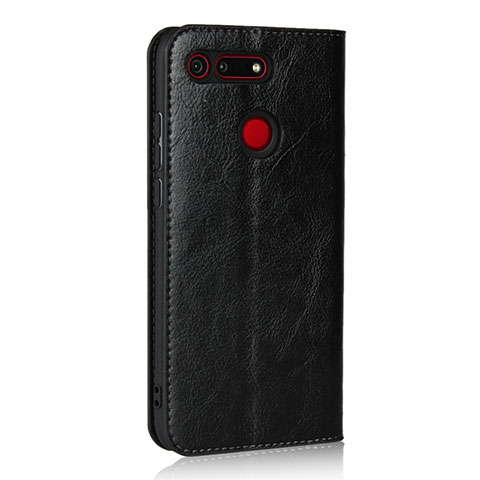 Funda de Cuero Cartera con Soporte Carcasa T19 para Huawei Honor V20 Negro