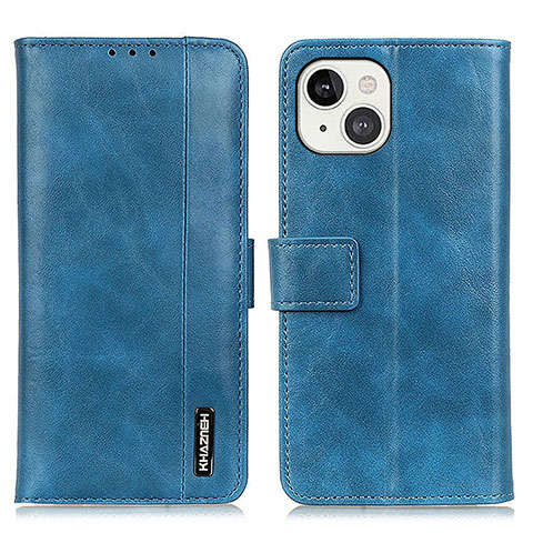 Funda de Cuero Cartera con Soporte Carcasa T20 para Apple iPhone 13 Azul