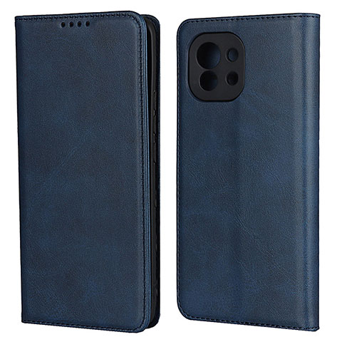 Funda de Cuero Cartera con Soporte Carcasa T20 para Xiaomi Mi 11 5G Azul