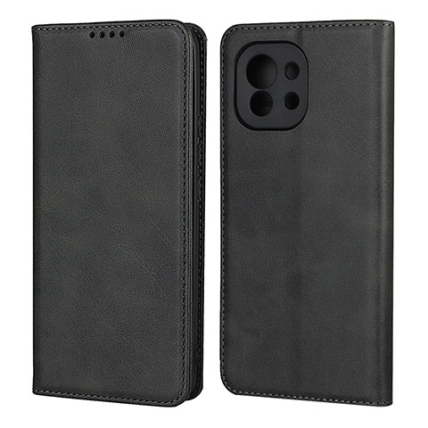 Funda de Cuero Cartera con Soporte Carcasa T20 para Xiaomi Mi 11 Lite 4G Negro