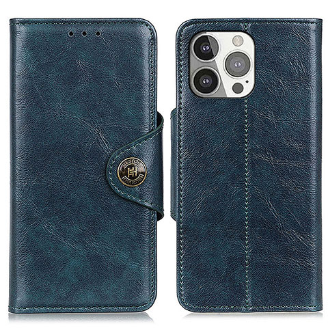 Funda de Cuero Cartera con Soporte Carcasa T21 para Apple iPhone 14 Pro Max Azul