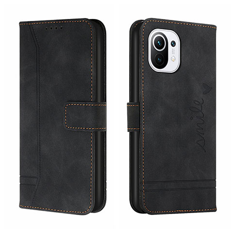 Funda de Cuero Cartera con Soporte Carcasa T22 para Xiaomi Mi 11 Lite 4G Negro