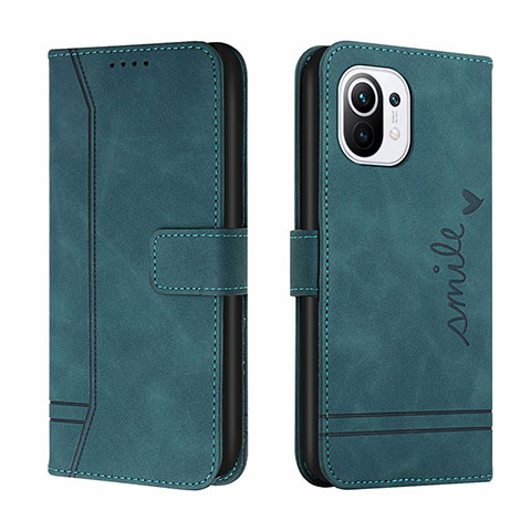 Funda de Cuero Cartera con Soporte Carcasa T22 para Xiaomi Mi 11 Lite 4G Verde