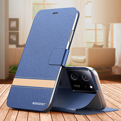 Funda de Cuero Cartera con Soporte Carcasa TB1 para Xiaomi Redmi K60 Ultra 5G Azul