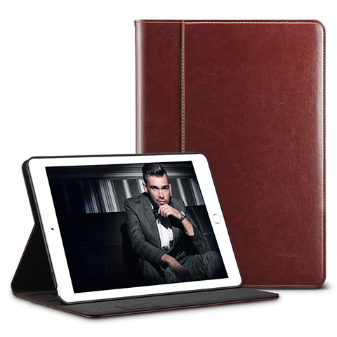 Funda de Cuero Cartera con Soporte Carcasa U01 para Apple iPad Pro 10.5 Marron