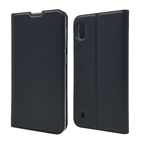 Funda de Cuero Cartera con Soporte Carcasa U01 para Samsung Galaxy A10 Negro