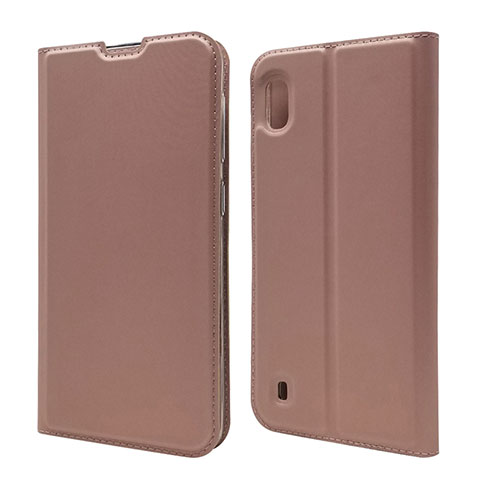 Funda de Cuero Cartera con Soporte Carcasa U01 para Samsung Galaxy A10 Oro Rosa