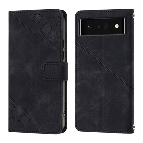 Funda de Cuero Cartera con Soporte Carcasa Y01B para Google Pixel 6 Pro 5G Negro