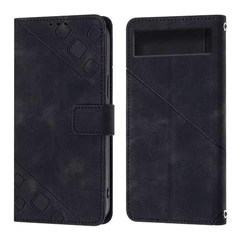 Funda de Cuero Cartera con Soporte Carcasa Y01B para Google Pixel 7a 5G Negro