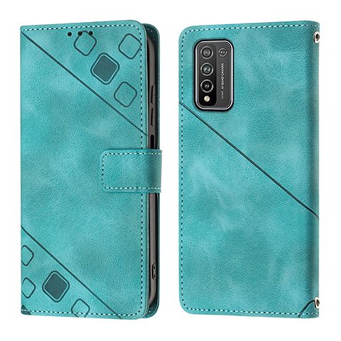 Funda de Cuero Cartera con Soporte Carcasa Y01B para Huawei Honor 10X Lite Verde