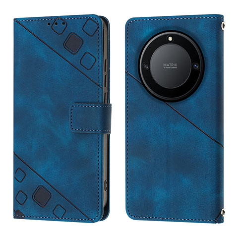 Funda de Cuero Cartera con Soporte Carcasa Y01B para Huawei Honor Magic5 Lite 5G Azul