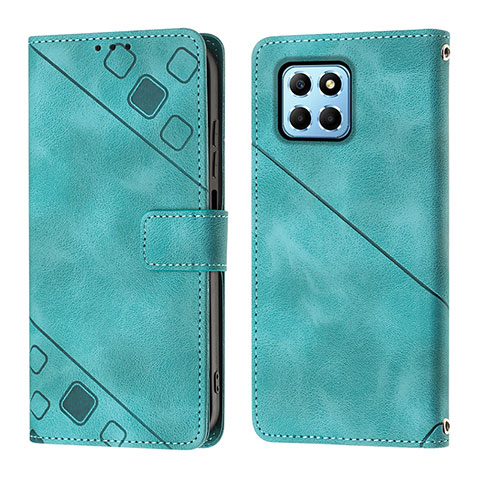 Funda de Cuero Cartera con Soporte Carcasa Y01B para Huawei Honor X8a 5G Verde