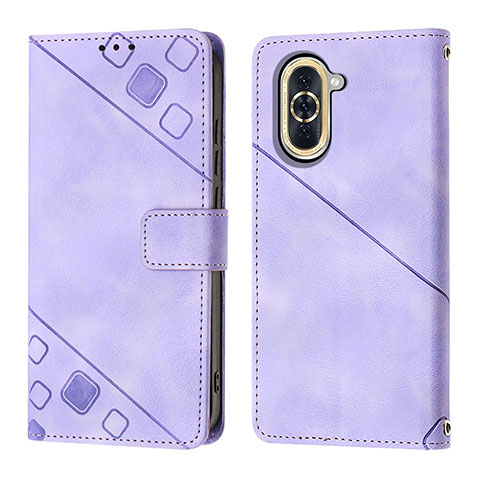 Funda de Cuero Cartera con Soporte Carcasa Y01B para Huawei Nova 10 Morado