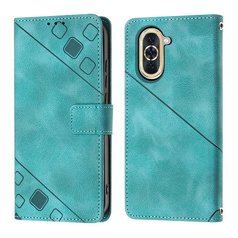 Funda de Cuero Cartera con Soporte Carcasa Y01B para Huawei Nova 10 Verde