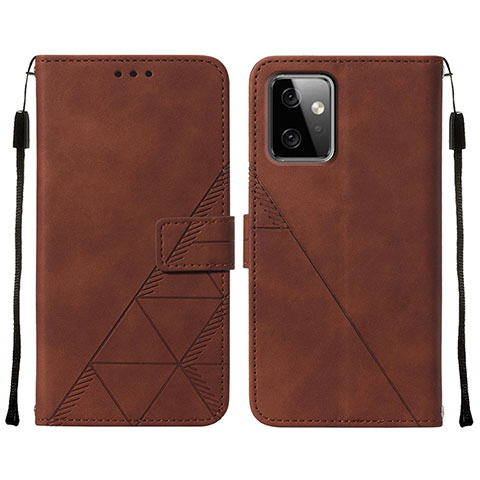 Funda de Cuero Cartera con Soporte Carcasa Y01B para Motorola Moto G Power 5G (2023) Marron