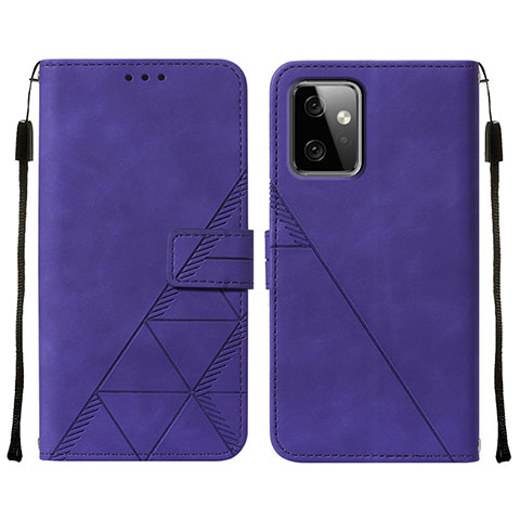 Funda de Cuero Cartera con Soporte Carcasa Y01B para Motorola Moto G Power 5G (2023) Morado