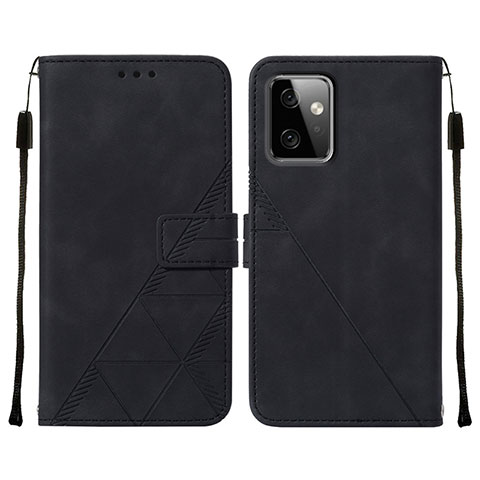 Funda de Cuero Cartera con Soporte Carcasa Y01B para Motorola Moto G Power 5G (2023) Negro